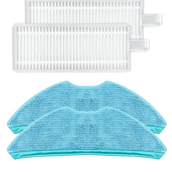 Philips 2000 Serileri HomeRun Aqua ile Uyumlu 2 Adet Hepa Filtre 2 Adet Mop Fiber Paspas