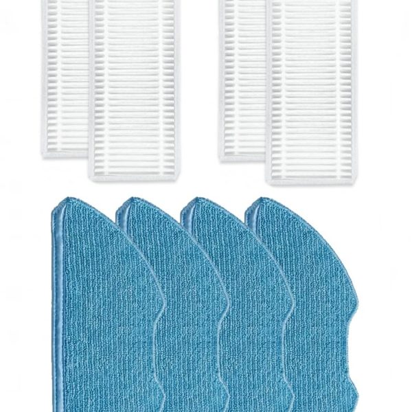 Philips 2000 Serileri HomeRun Aqua ile Uyumlu 4 Adet Hepa Filtre 4 Adet Mop Fiber Paspas