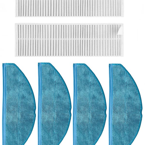 Philips 7000 Serileri HomeRun Aqua ile Uyumlu 2 Adet Hepa Filtre 4 Adet Mop Fiber Paspas
