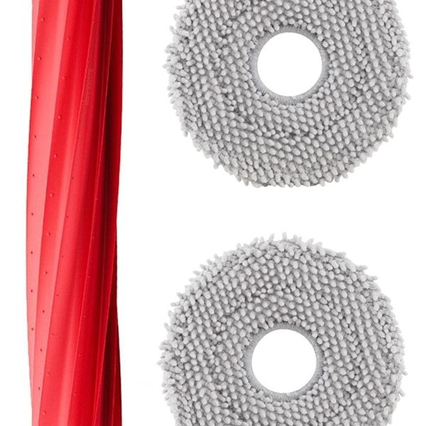 Roborock QRevo Pro Uyumlu 1 Adet Ana Fırça 2 Adet Mop Fiber Paspas