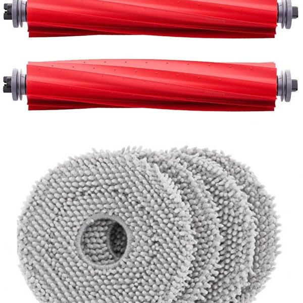 Roborock QRevo Pro Uyumlu 2 Adet Ana Fırça 4 Adet Mop Fiber Paspas