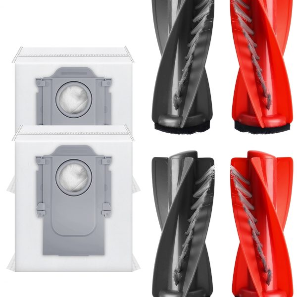 Roborock QRevo Curv Uyumlu 2 Adet Ana Fırça 2 Adet Toz Torbası