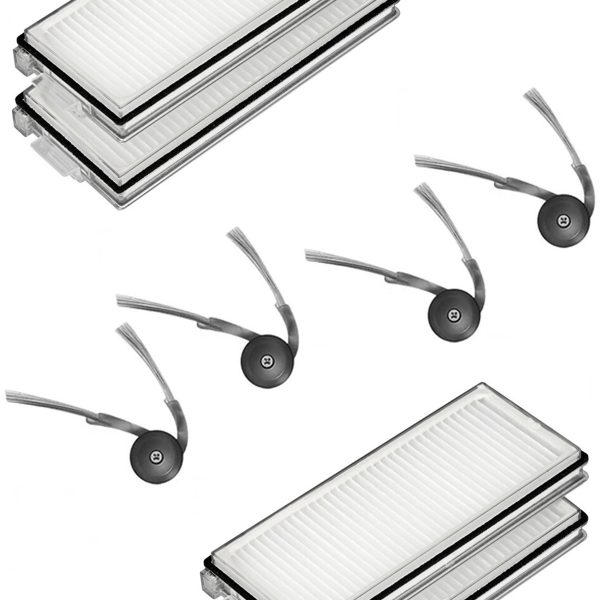 Roborock QRevo Curv Uyumlu 4 Adet Hepa Filtre 4 Adet Yan Fırça
