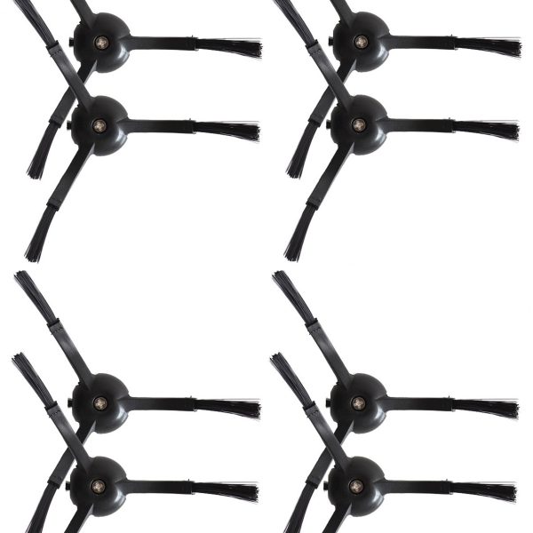 Roborock QRevo Plus Uyumlu 8 Adet Siyah Yan Fırça