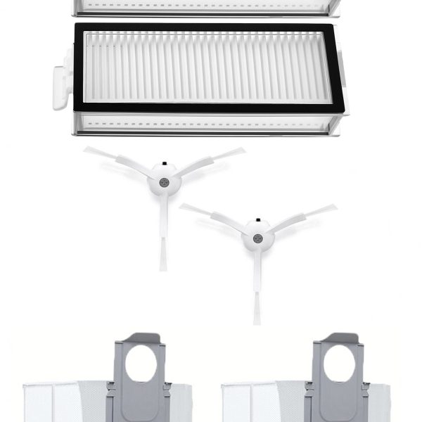 Roborock Q8 & Q8 Max Uyumlu 2 Adet Hepa Filtre 2 Adet Beyaz Yan Fırça 2 Adet Toz Torbası