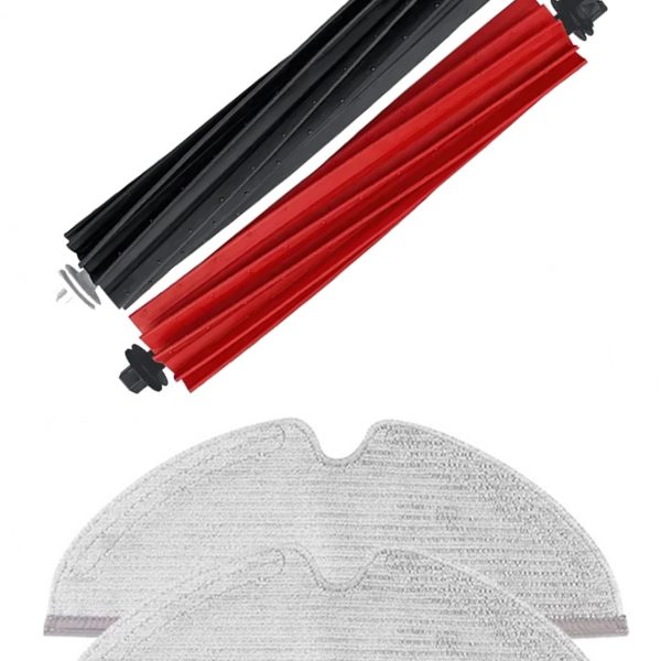 Roborock Q8 & Q8 Max Uyumlu 1 Adet Ana Fırça 2 Adet Mop Fiber Paspas