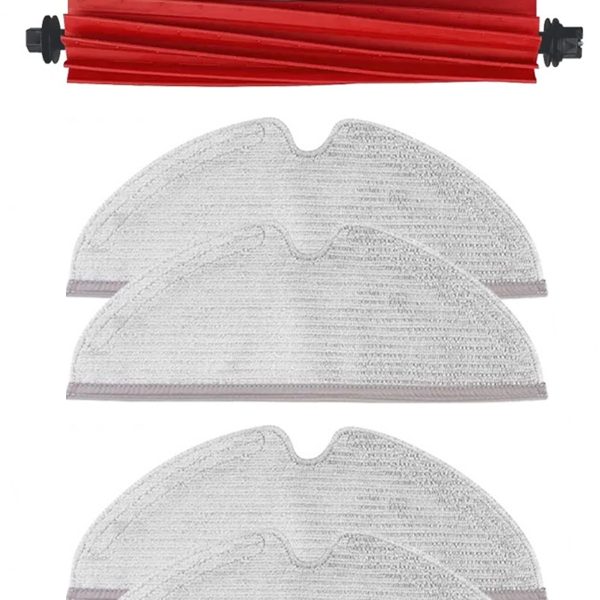Roborock Q8 & Q8 Max Uyumlu 1 Adet Ana Fırça 4 Adet Mop Fiber Paspas