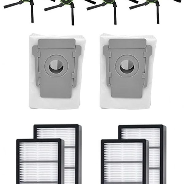 iRobot Roomba S9 S9+ Uyumlu 4 Adet Hepa Filtre 4 Adet Yan Fırça 2 Adet Toz Torbası