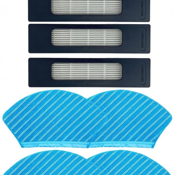 Midea M7 Robot Süpürge Uyumlu 4 Adet Hepa Filtre 4 Adet Mop Fiber Paspas