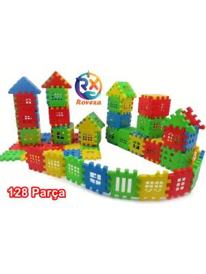 Puzzle City 3d Yapı Ve Tasarım Blokları 128 Parça Yapı Oyuncak Puzzle Blok Set Eğlenceli Oyuncak