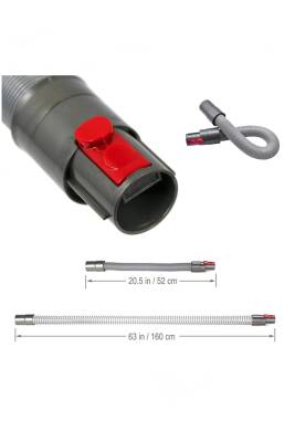 Dyson Esnek Hortum - 150cm Uzatılabilir Dar Alan Temizleme Aparatı - Dyson V7 V8 V10 V11 V15 Uyumlu