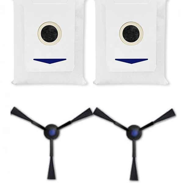 Ecovacs Deebot T30 Pro Omni Robot Süpürge Uyumlu 2 Adet Yan Fırça 2 Adet Toz Torbası