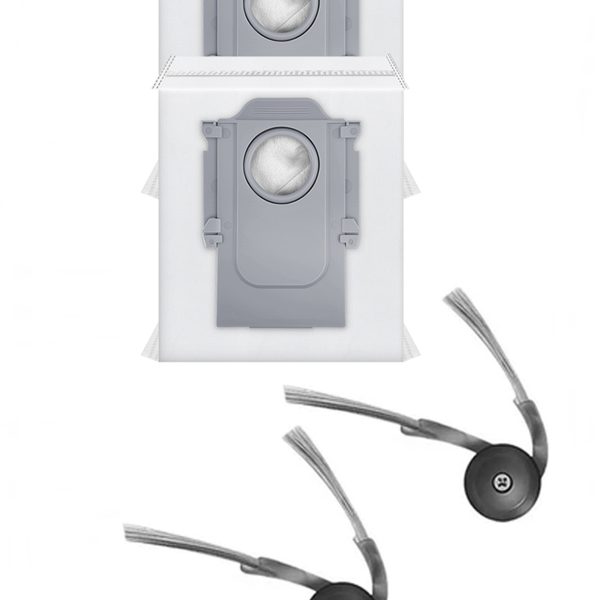Roborock Q7 M5 & Q7 M5+ Uyumlu 2 Adet Yan Fırça 2 Adet Toz Torbası