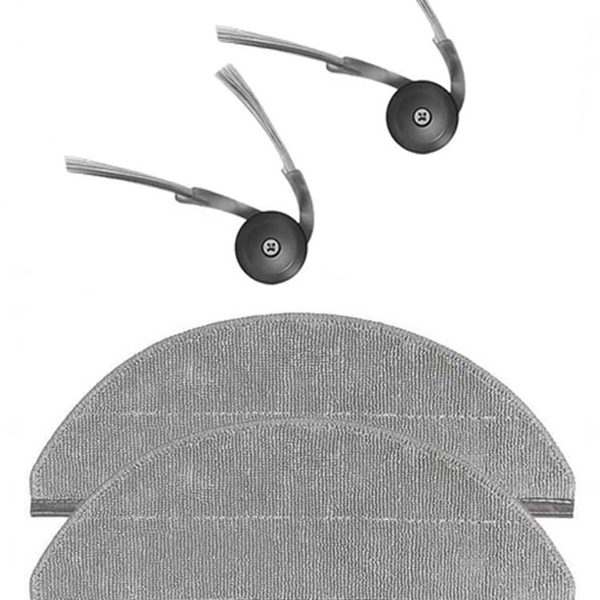 Roborock Q10P & Q10P+ Uyumlu 2 Adet Yan Fırça 2 Adet Paspas
