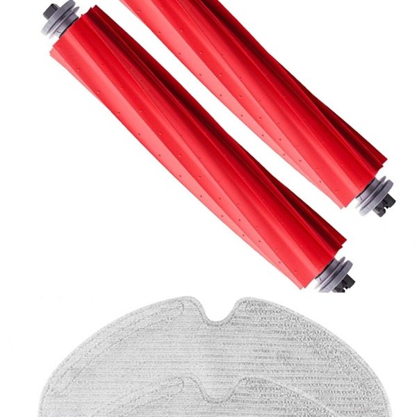 Roborock Q7 Max Uyumlu 2 Adet Ana Fırça 2 Adet Mop Fiber Paspas
