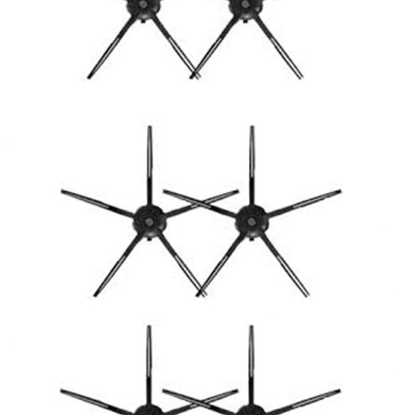 Roborock S5 Max Uyumlu 6 Adet Siyah Yan Fırça